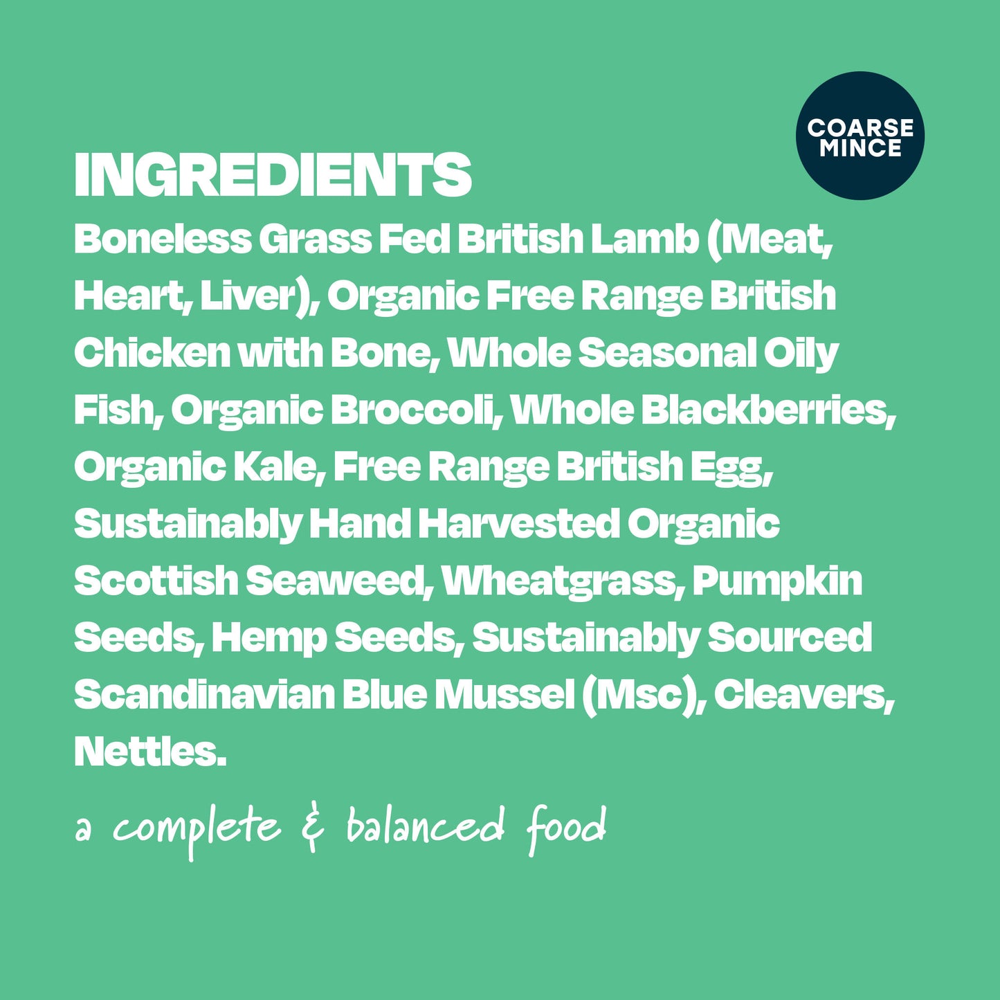 Forage: Grass Fed Lamb