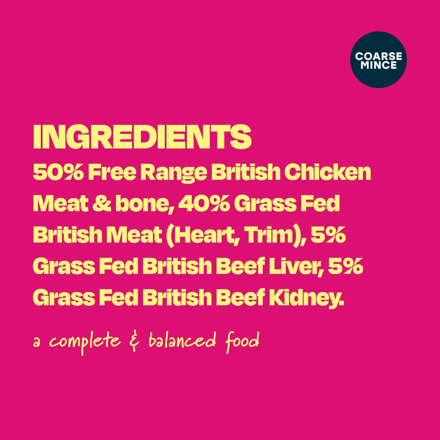 Beef & Free Range Chicken